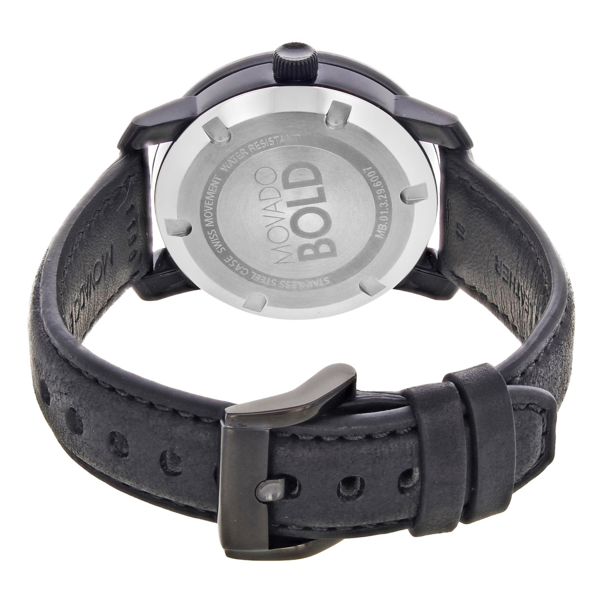 Movado Bold Stainless Steel Black Dial Quartz Men’s Watch 3600480 1