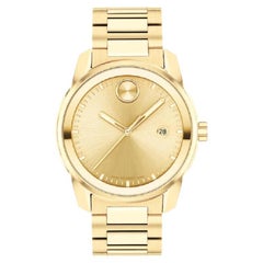 Used Movado Bold Verso 42mm Stainless Steel Gold Dial Men's Watch 3600735