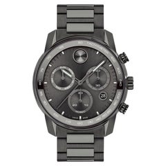 Used Movado Bold Verso Chronograph 44mm Grey Dial Stainless Steel Men's Watch 3600867