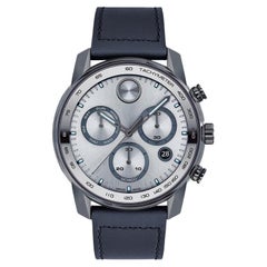 Used Movado Bold Verso Chronograph 44mm Grey Dial Stainless Steel Men's Watch 3600909