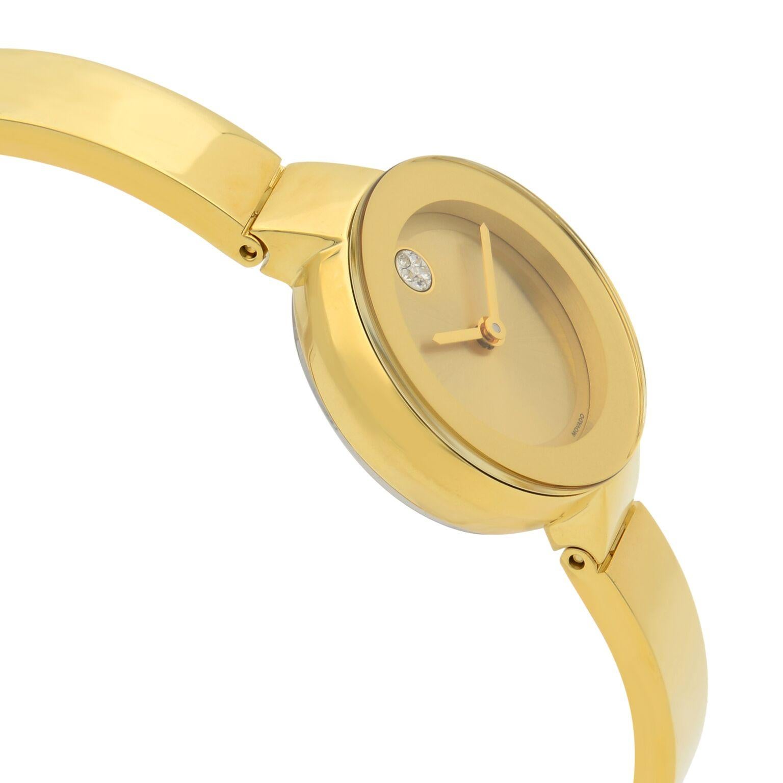 Women's Movado Bold Yellow Gold Tone Quartz Ladies Watch 3600285