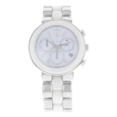 Movado Cerena White Ceramic Stainless Steel Quartz Ladies Watch 606758