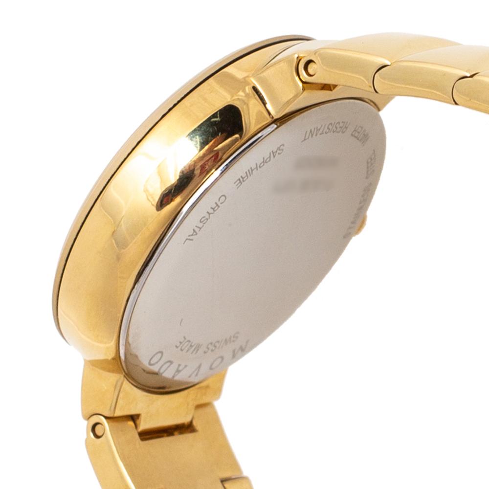 Movado Champagne Gold Plated Stainless Steel Museum Women's Wristwatch 26 mm 1