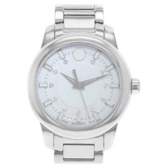 Movado Collection White Dial Steel Ceramic Quartz Ladies Watch 0606943