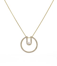 Movado Diamond Circle Pendant Necklace