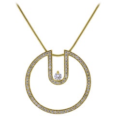 Movado Collar Colgante Círculo de Diamantes
