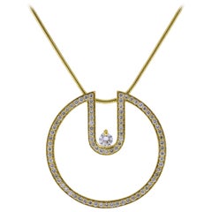 Movado Diamond Circle Pendant Necklace