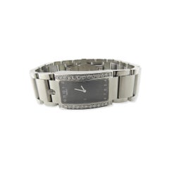 Movado Diamond Elliptica Stainless Watch 84 C1 1481 W/ Box