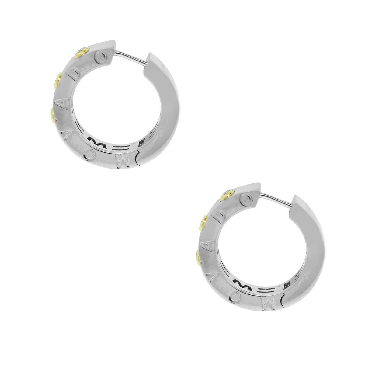 Round Cut Movado Diamond Huggie Earrings