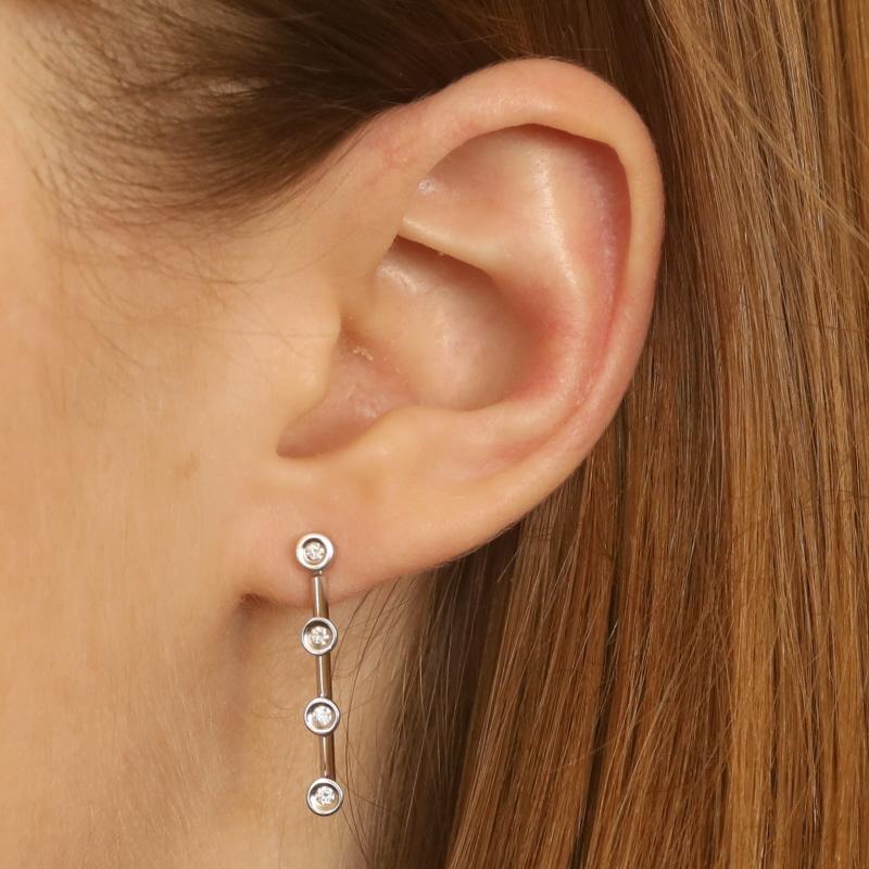 Women's Movado Diamond Journey Dangle Necklace & Earrings 15 3/4
