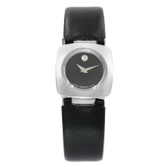 Movado Dolca Black Museum Dial Steel Quartz Ladies Watch 84.A1.1310