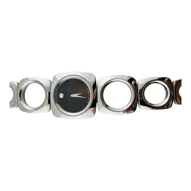 Movado Dolce Stainless Steel Black Dial 35mm Ladies Watch 84 G2 1330 Movado | Accessories | Movado Dolce Stainless Steel Black  main image 3