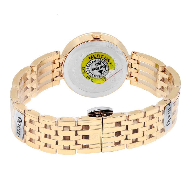 Movado Esperanza Gold-Tone Steel White Mop Dial Quartz Ladies Watch 0607054 For Sale 2