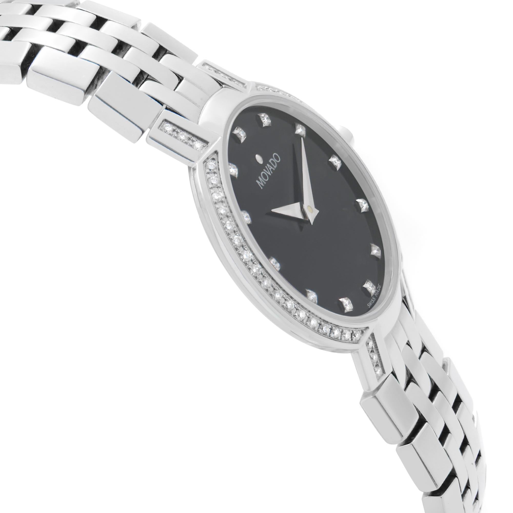 movado series 800 diamond watch