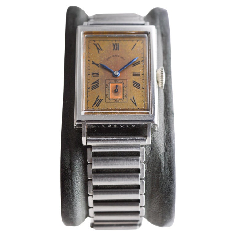 Movado for Shreve Crump and Low Co. Stainless Steel Art Deco  display picture 3