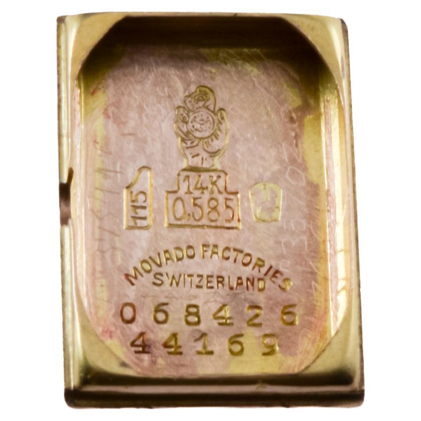 Movado for Tiffany & Co. 14Kt Solid Rose Golding Co. Ladies Art Deco Watch circa, 1940 en vente 6