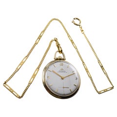 Movado for Tiffany & Co. 14Kt. Yellow Gold Art Deco Style Pocket Watch, 1940s