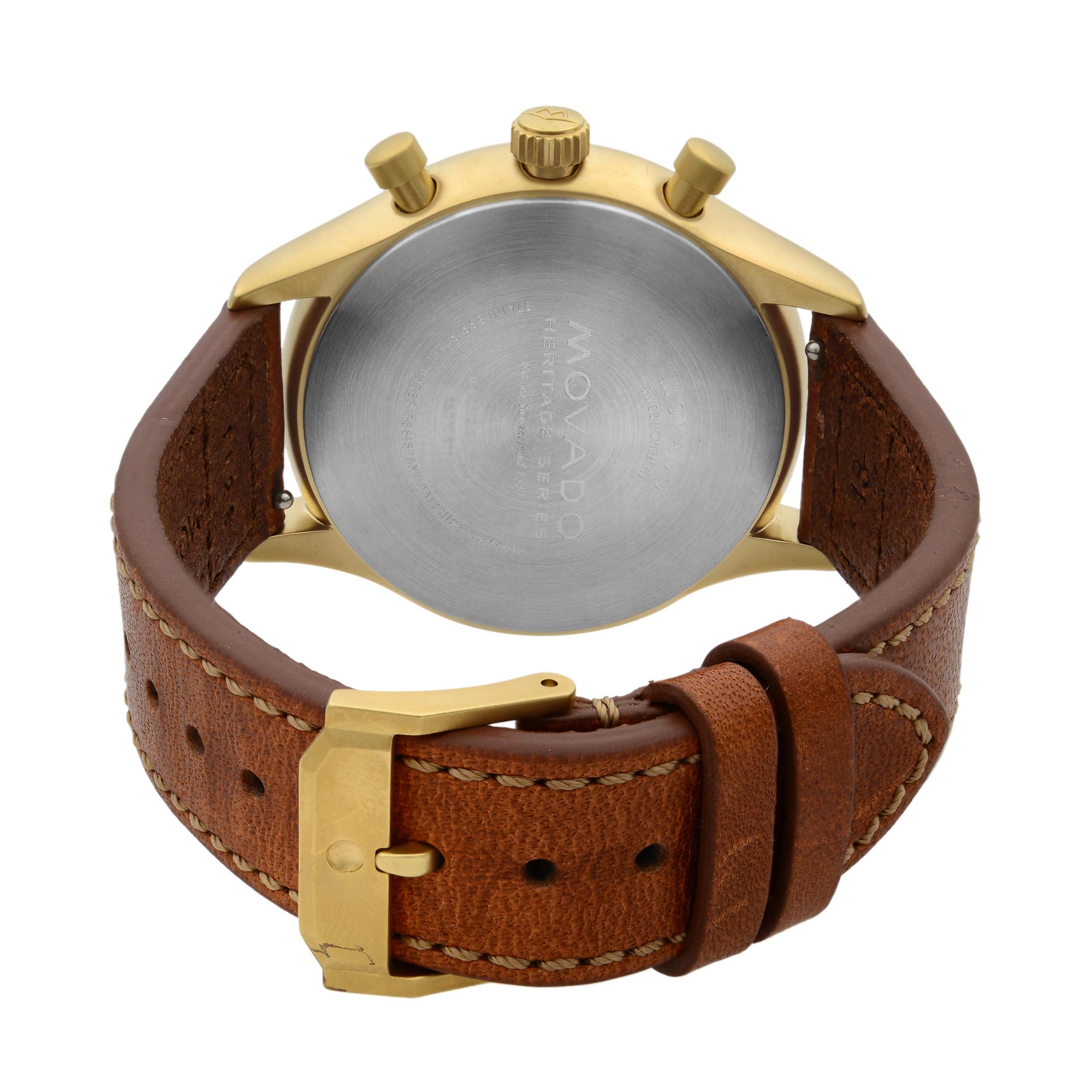 Movado Heritage Calendoplan Chronograph Ivory Dial Quartz Ladies Watch 3650025 1