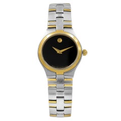 Movado Juro Black Dial Stainless Steel Quartz Ladies Watch 0605031