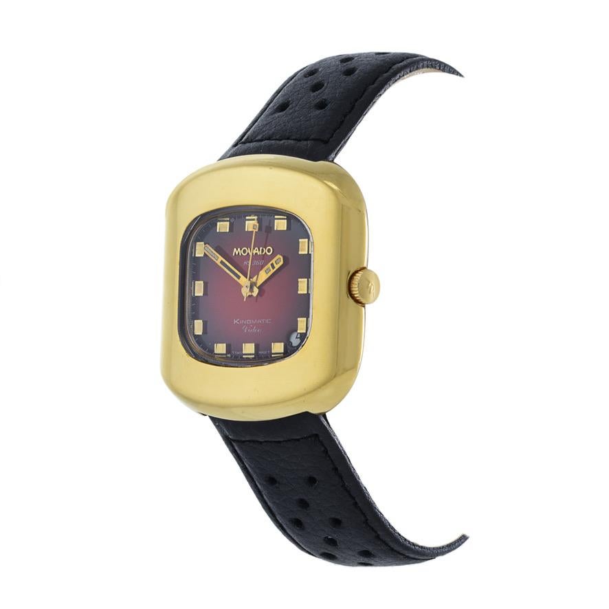 Movado Kingmatic Video High Beat Automatikuhr, vergoldetes Vignette-Zifferblatt (Retro)