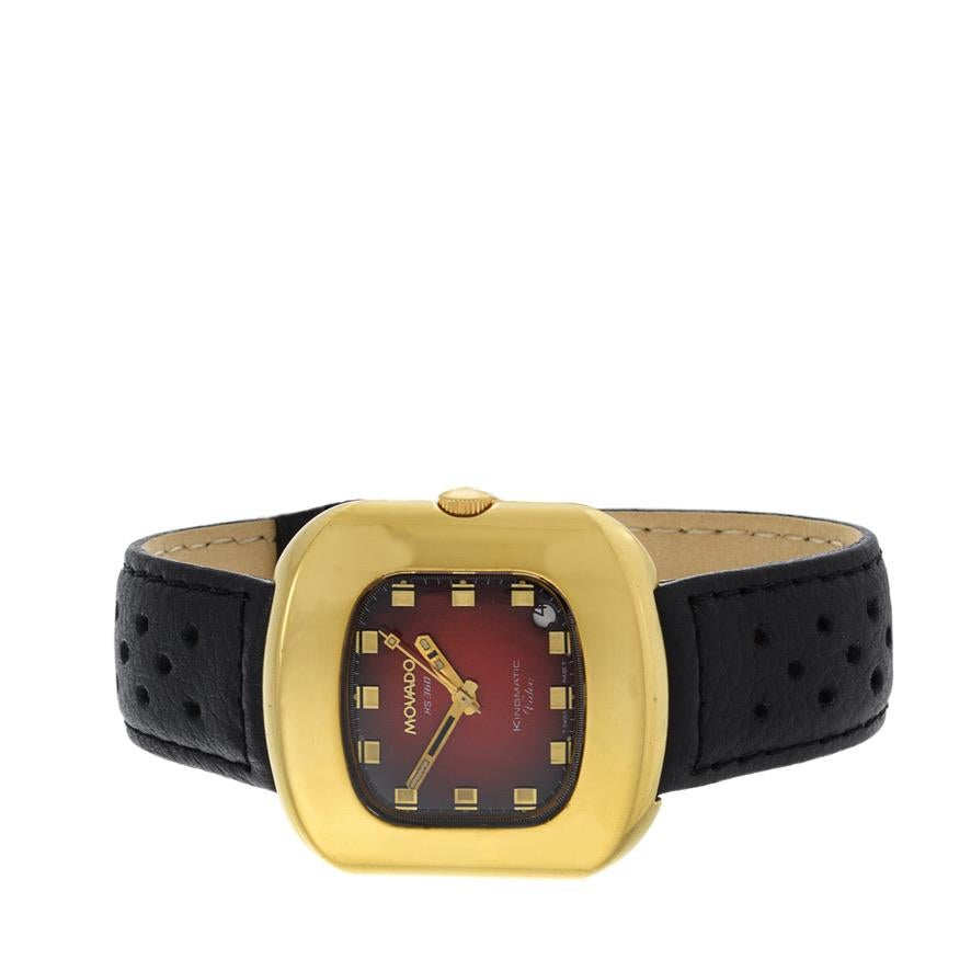 Movado Kingmatic Video High Beat Automatikuhr, vergoldetes Vignette-Zifferblatt für Damen oder Herren