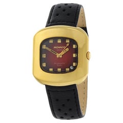Retro Movado Kingmatic Video High Beat Automatic Watch Gold Plate Vignette Dial