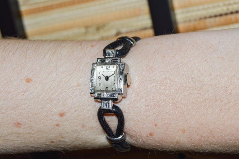 Movado Ladies Platinum Diamond Mid Century Manual Winding Dress Watch For  Sale at 1stDibs | movado watch for women, movado watches women, movado  dress watch