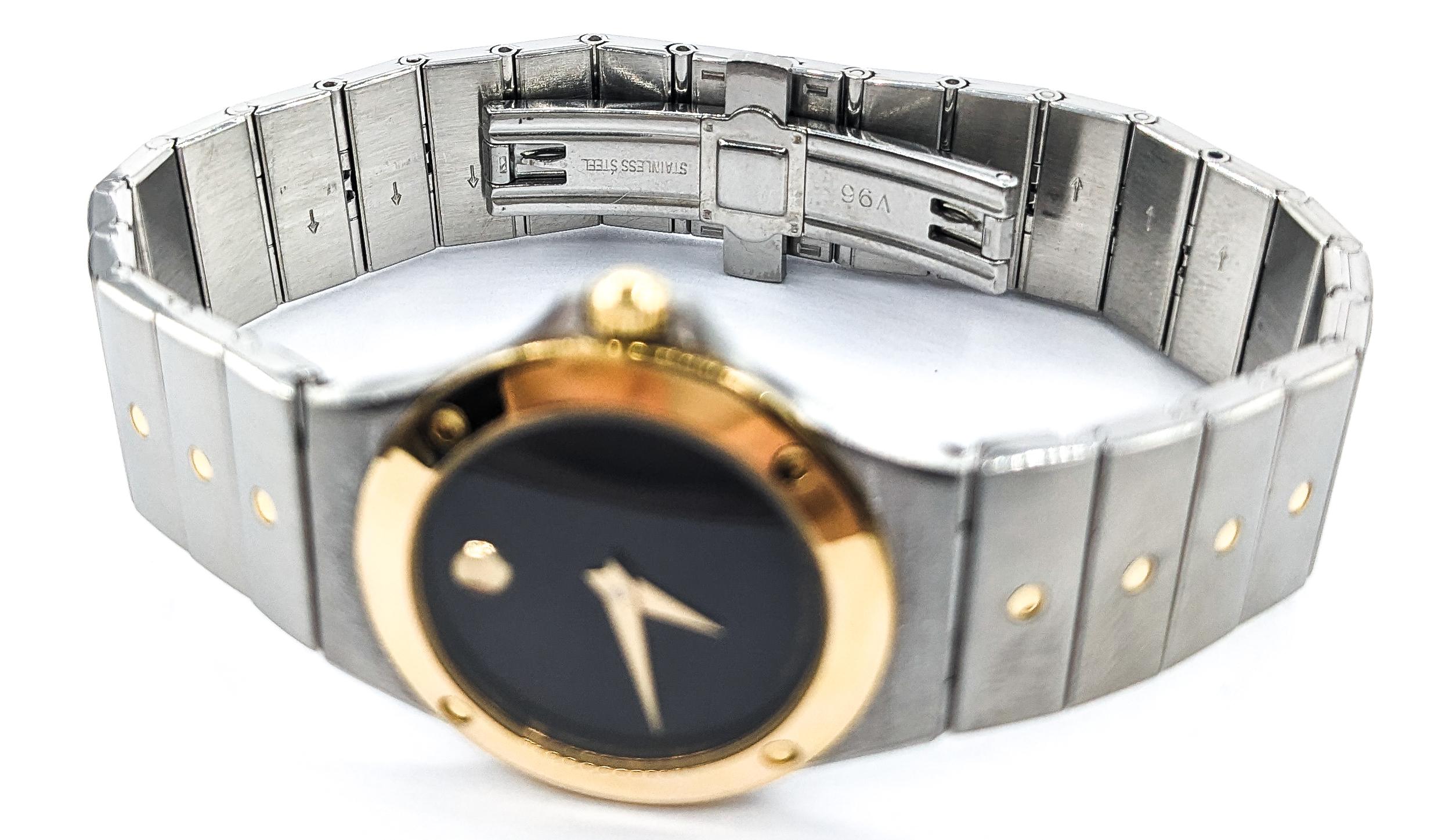 Movado Ladies Two Tone Classic Museum watch In Stainless Steel For Sale 2