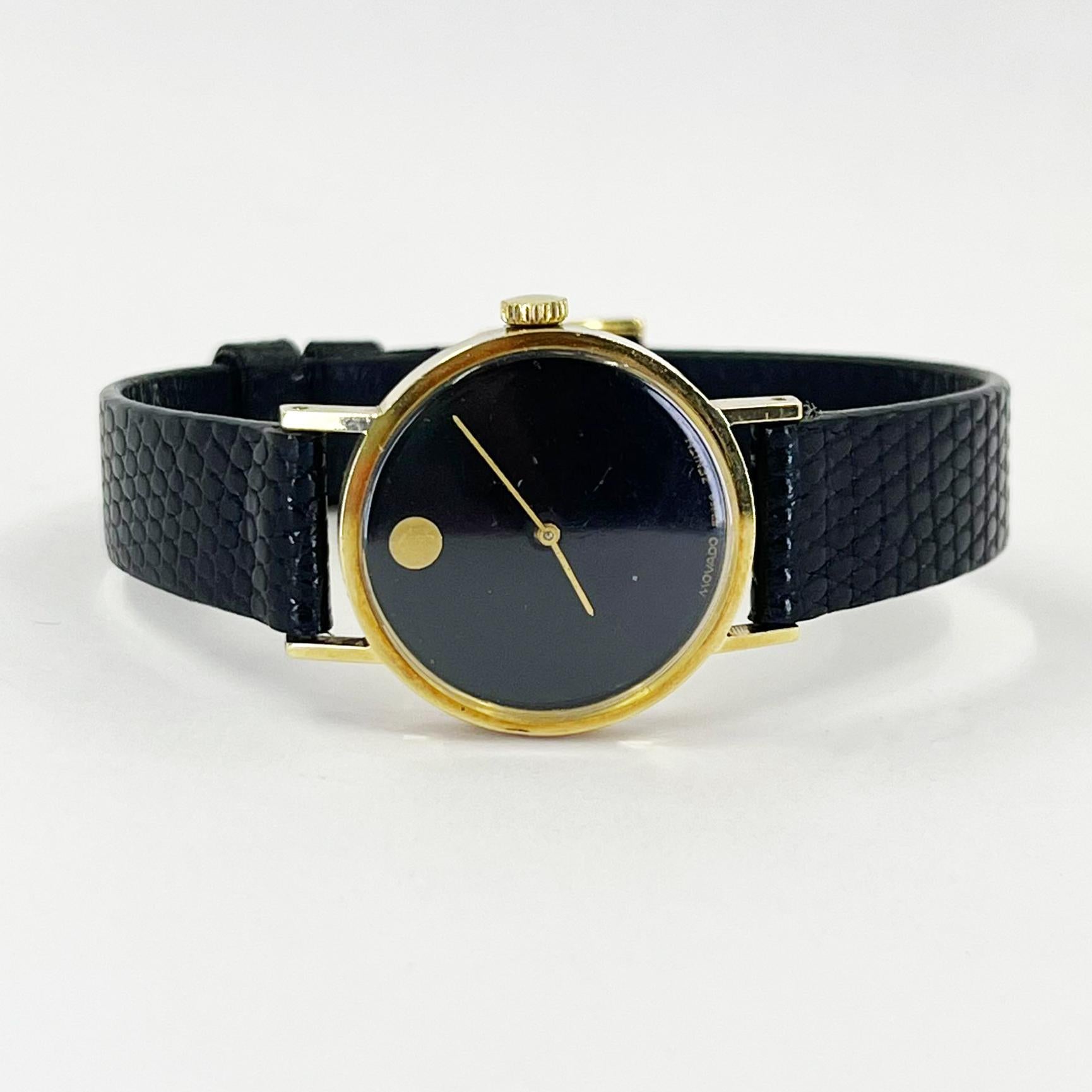 Movado ladies yellow gold manual watch 1