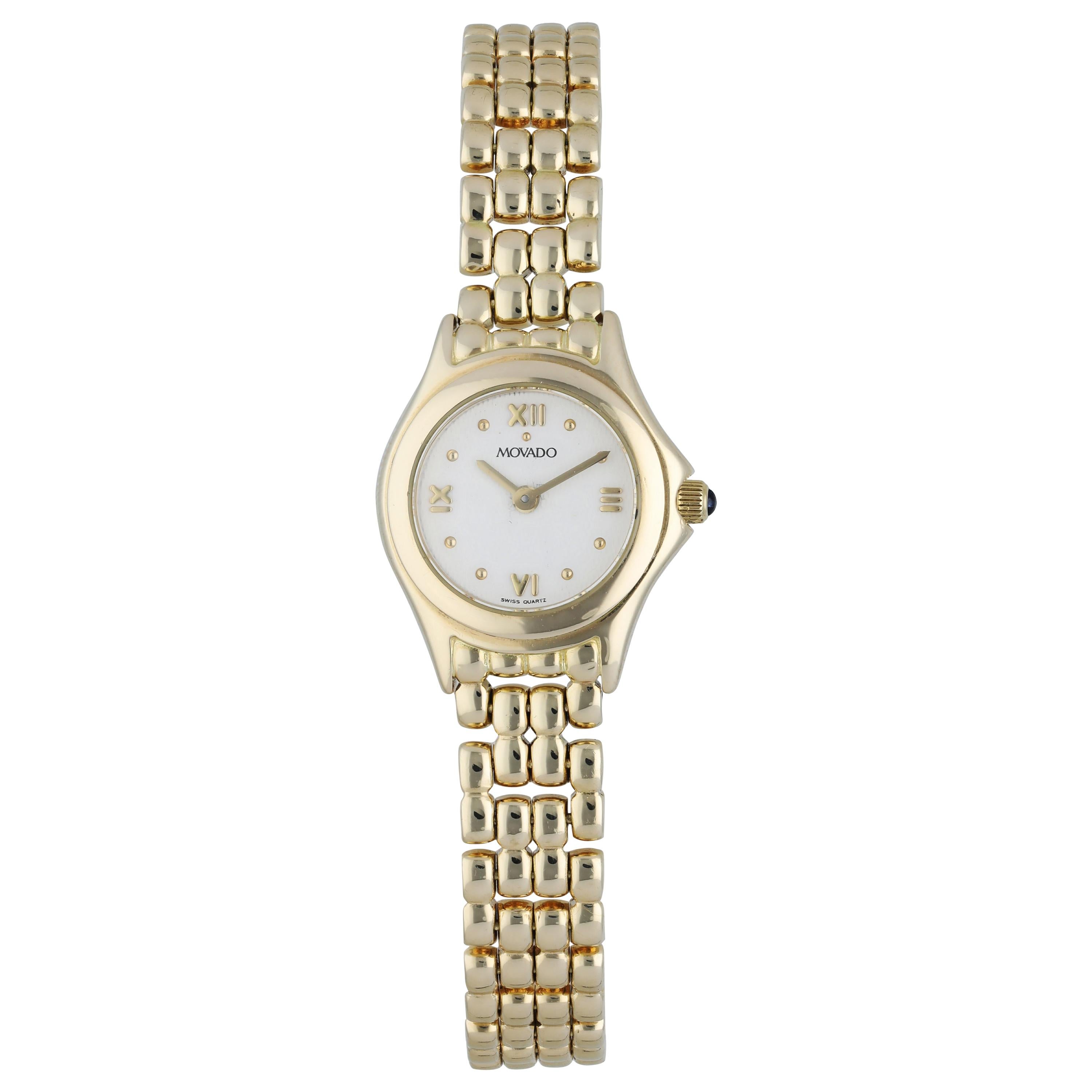 Movado Lumeti 74259811 Yellow Gold Ladies Watch For Sale
