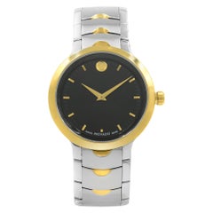 Movado Luno Museum Black Sticks Dial Two-Tone Steel Quartz Men's Watch 0607043