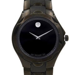 Movado Luno Stainless Steel Black PVD Quartz Men's Watch 0606536