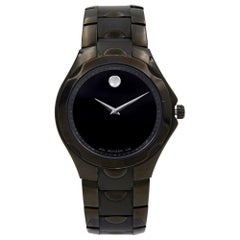 Movado Luno Stainless Steel Black PVD Quartz Men's Watch 0606536