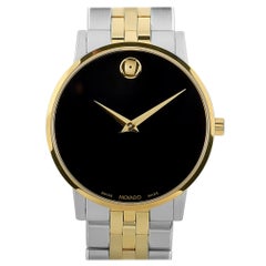 Movado Men's Museum Classic Black Dial Two-Tone Watch 0607200