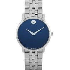 Movado Men's Museum Classic Blue Dial Stainless Steel Watch 0607212