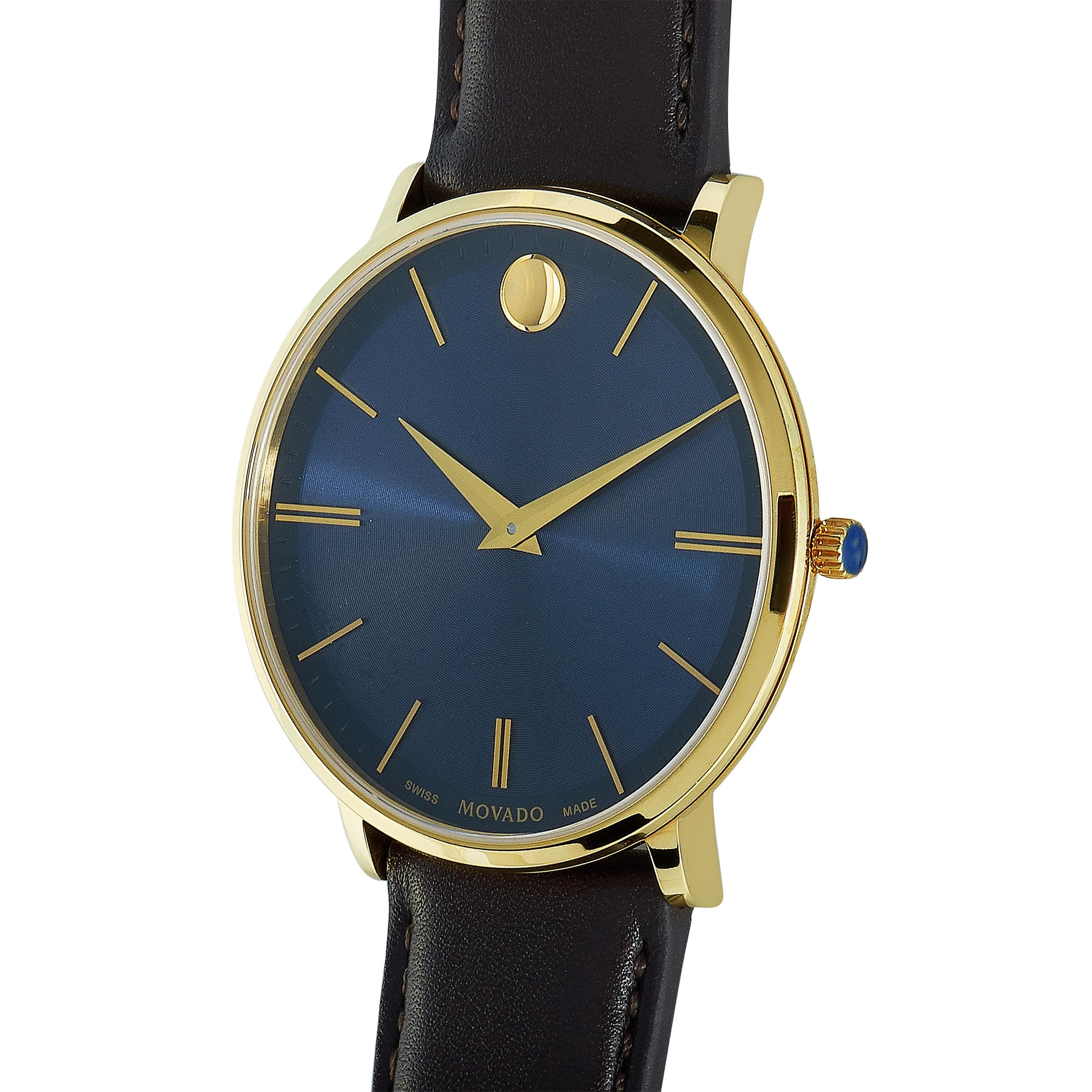 movado blue watch
