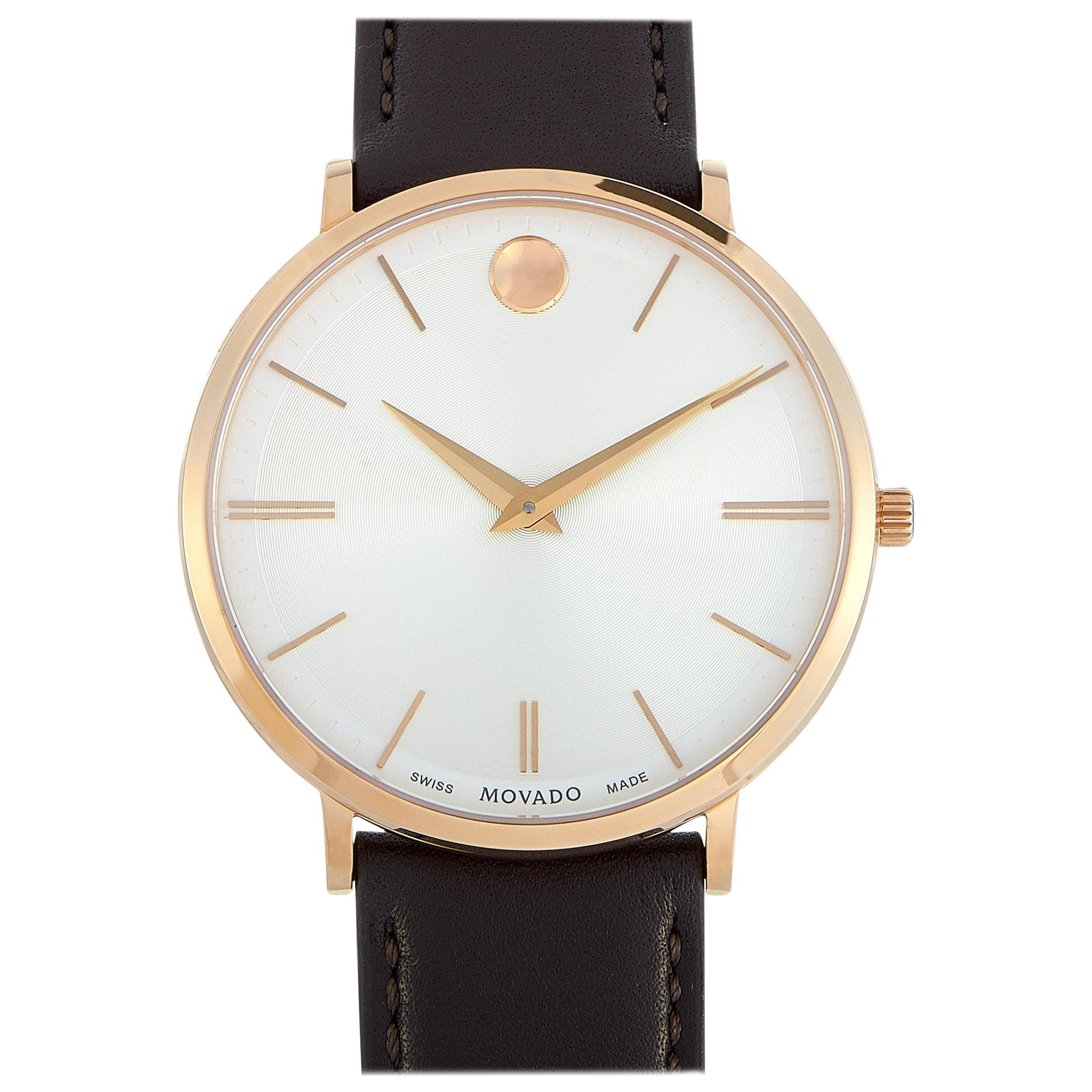 Movado Men's Ultra Slim Rose Gold Watch 0607089