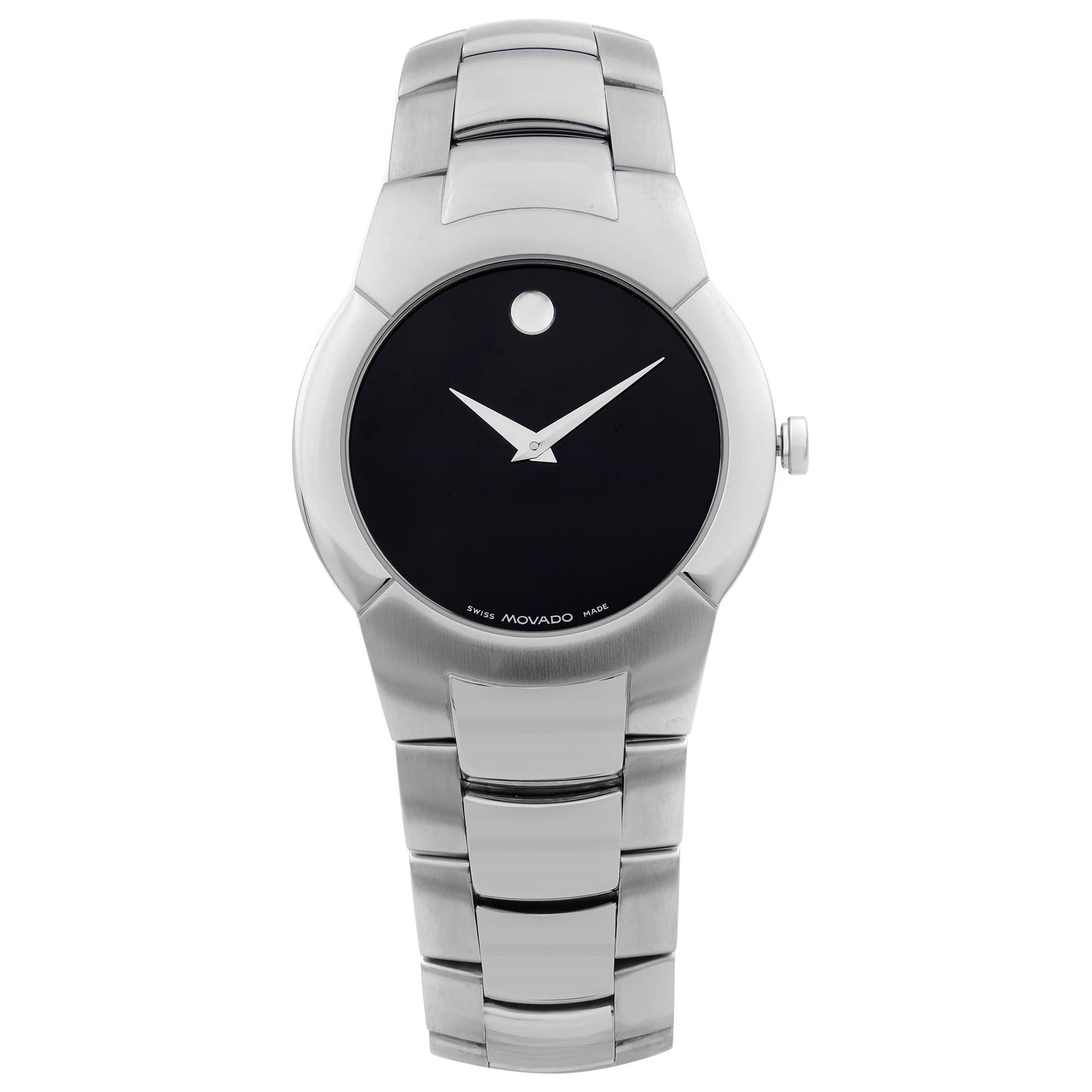 Movado Monto Stainless Steel Black Museum Dial Quartz Men's Watch 84 G1  1897 at 1stDibs | movado 84 g1 1853, movado museum watch, movado museum  stainless steel