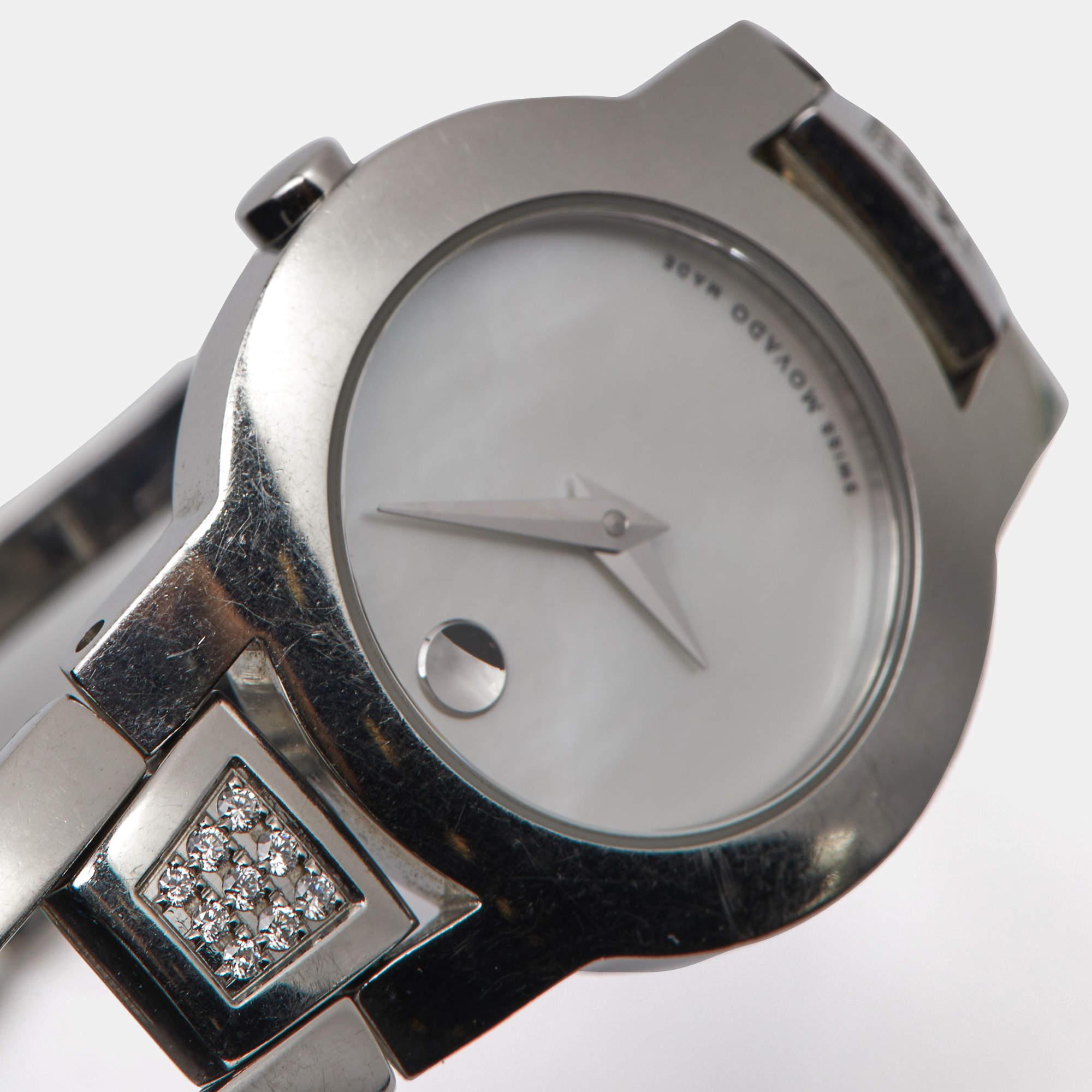 movado mother of pearl watch