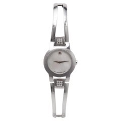 Movado Perlmutt-Edelstahl-Diamant Amorosa 84 E4 1842 Damenarmbanduhr