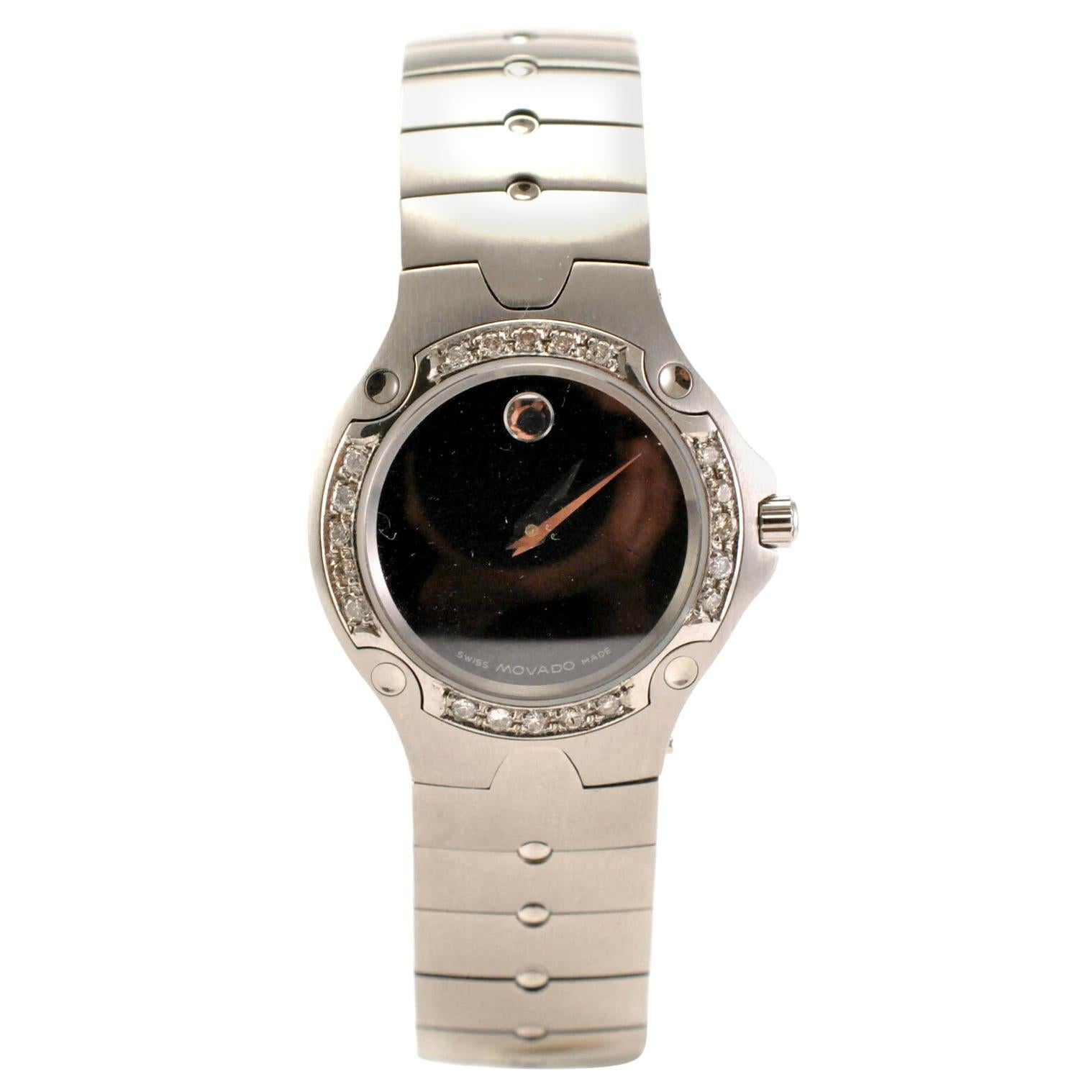 Movado Museum 84 A1 1831, Black Dial, Certified and Warranty For Sale