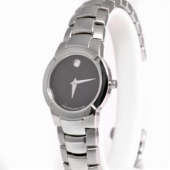 Movado Museum 84-A1-1842 Women's Quartz Watch Black Dial Stainless Steel
