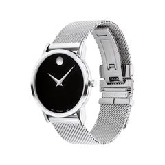 Movado Museum Classic 33mm Black Dial Stainless Steel Ladies Watch 607646