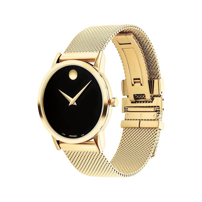 Movado Museum Classic 33mm Black Dial Stainless Steel Ladies Watch 607647

It’s time you owned a masterpiece. The Movado Museum Classic is an icon of modern design, featured in museums worldwide and renown for the elegant simplicity of the