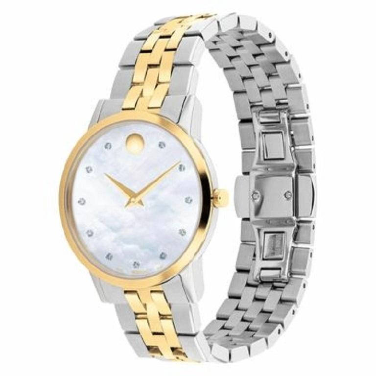 Movado Museum Classic 33mm Silver Dial Two Tone Stainless Steel Watch 607630

The Movado Museum Classic is an icon of modern design, featured in museums worldwide and renown for the elegant simplicity of the dial defined by a single dot at 12