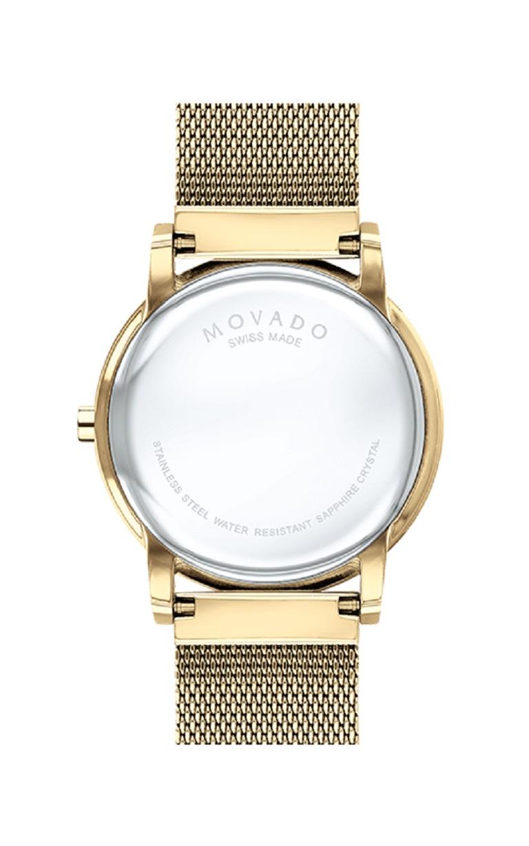 Movado Museum Classic 40mm Black Dial Men's Yellow Gold Ion Plated Watch 607512 In New Condition For Sale In Wilmington, DE