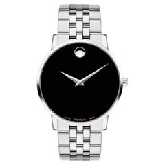 Movado Museum Classic 40mm Black Dial Stainless Steel Men's Watch 607199