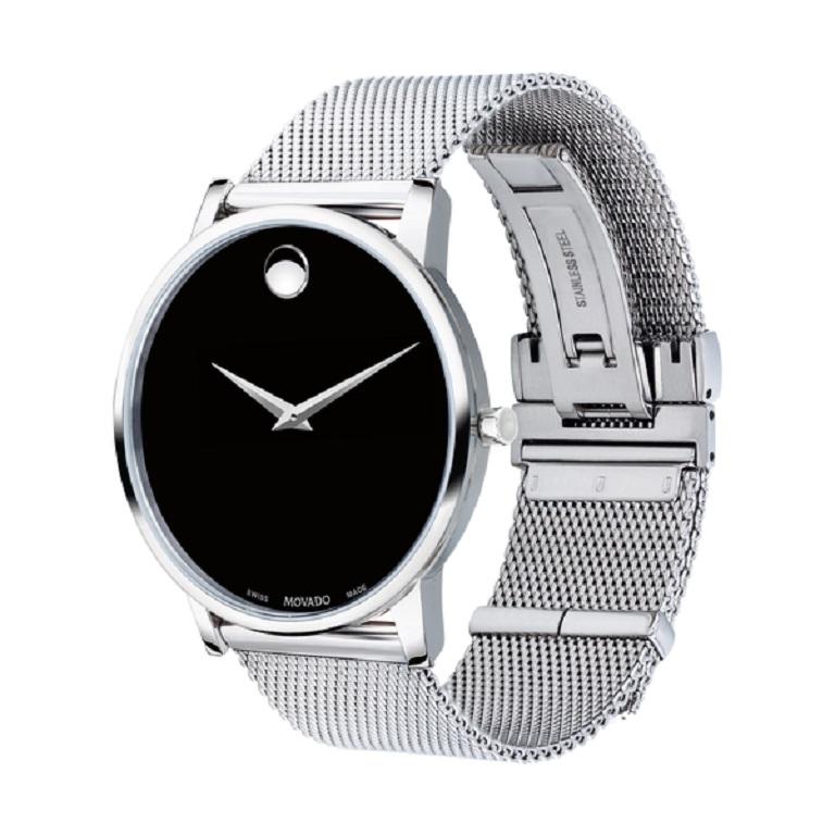 Reloj de caballero Movado Museum Classic 40 mm Esfera negra Acero inoxidable 607219

Reloj Museum Classic para hombre, caja de acero inoxidable de 40 mm, esfera Museum negra con punto y manecillas plateados, brazalete de malla de acero inoxidable