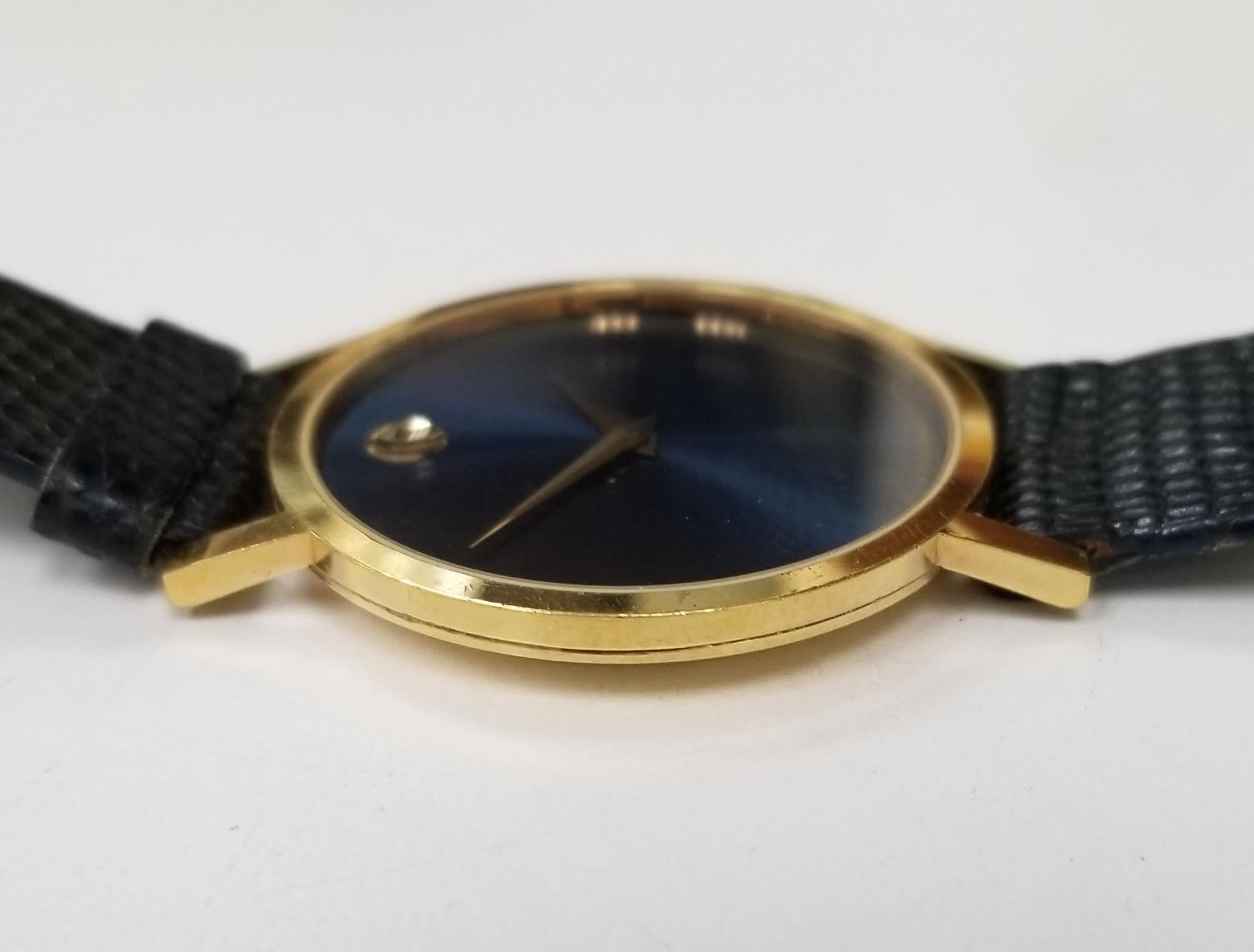 movado museum blue dial