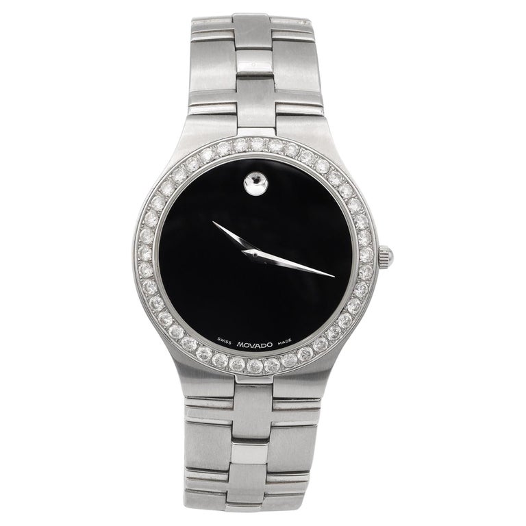 Black Movado Watch For Men For Sale on 1stDibs - Main Image